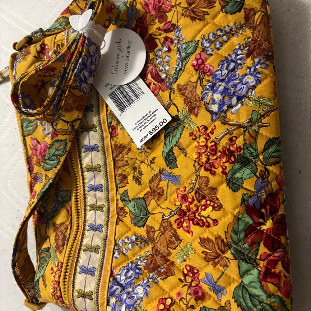 NWT Vera Bradley Yellow Floral Quilted Crossbody Bag - Gilmore Girls!